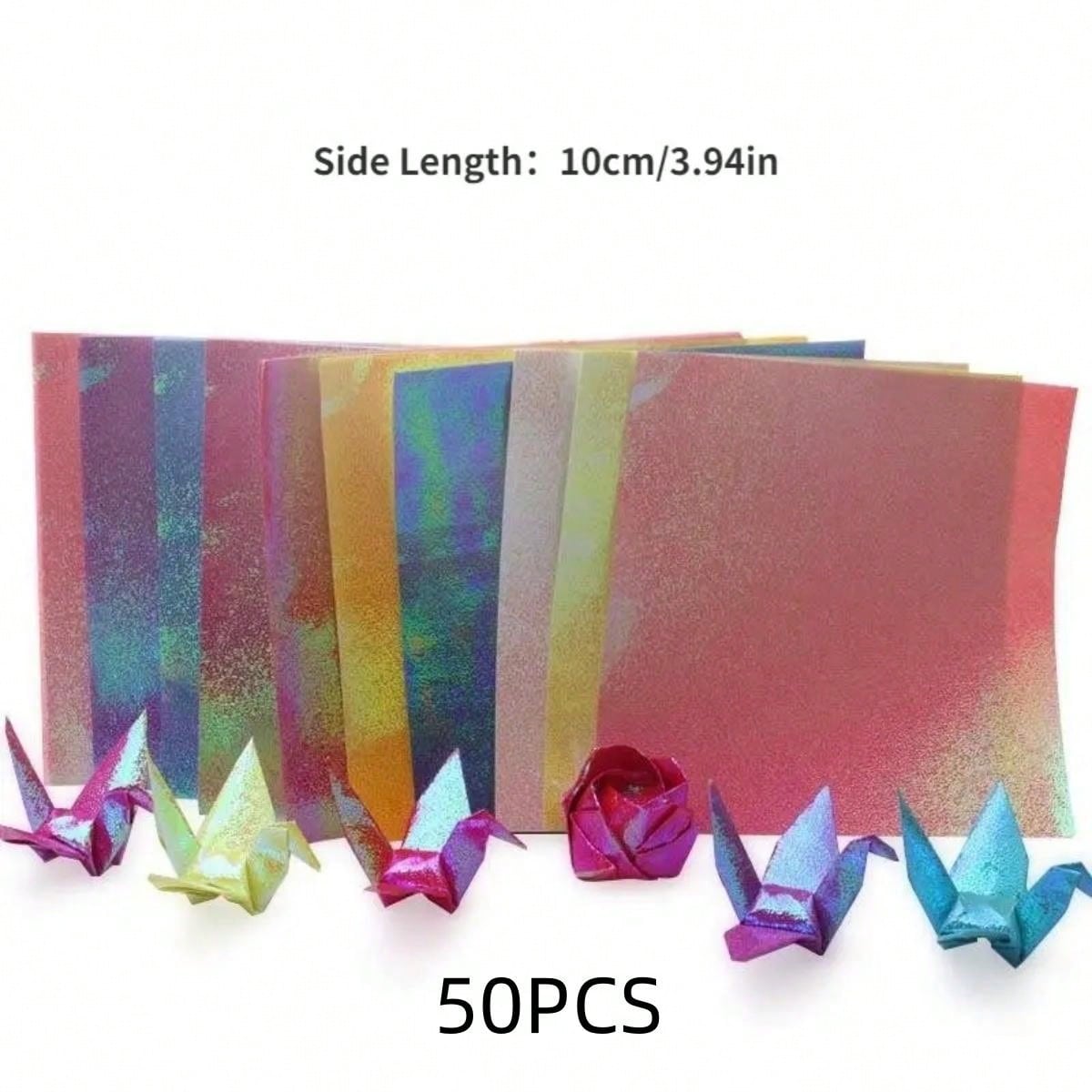 50pcs/Set 10x10cm PearlShimmer Craft Folding Paper For Diy Origami