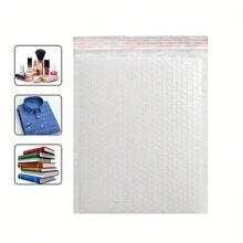 10pcs Shock-Resistant Bubble Bag Packaging - Perfect For Garment, Clothing & Small Items Shipping Back To School - White - View 6