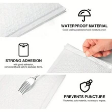10pcs Shock-Resistant Bubble Bag Packaging - Perfect For Garment, Clothing & Small Items Shipping Back To School - White - View 5