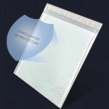 10pcs Shock-Resistant Bubble Bag Packaging - Perfect For Garment, Clothing & Small Items Shipping Back To School - White - View 3