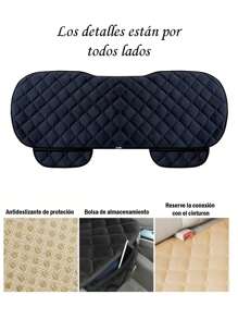 Kit De Fundas Universales Para Asientos De Automóvil Con 3 Piezas - Negro - Ver 6