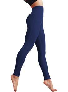 Bộ 3 món cỡ lớn gồm quần yoga, quần legging yoga bó sát, quần bó eo thon gọn cho tập luyện mùa xuân. - Xanh đậm - Xem 3