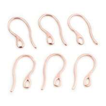 10pcs 22x11mm Stainless Steel DIY Earring Hooks Wire Handmade Jewelry Making Findings Supplies - 22x11mm - View 10