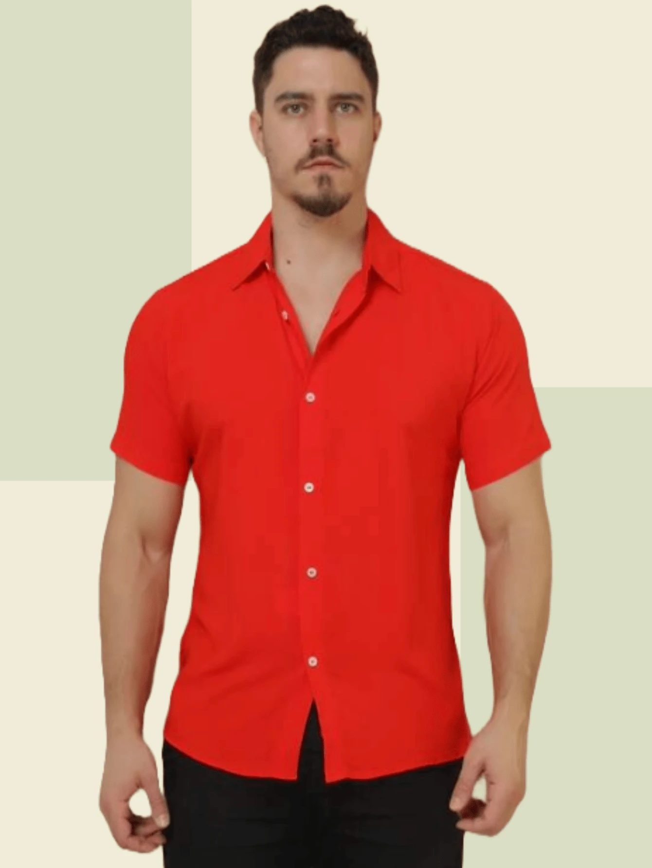 Men Polo Shirts - 紅色 - 查看 1