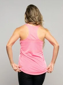 Women Sports Tees & Tanks - 粉色 - 查看 3