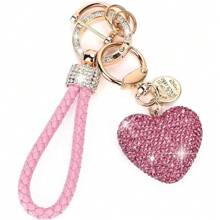 Party Crystal Car Keychain For Women With Sparkly Rhinestone Heart Shape Keychains Accessories, Pretty Keychain For Girls, Birthday Christmas Easter Valentine's Day Mother's Day Gifts Car Accessories Bag Charm Backpack For School Cute Goth Y2k Halloween Accessories Teachers Day Gift Ideas Bag Accessories Lanyards With Id Holder Car Accessories Bag Charms Car Accessories Friend Sister - Multicolor - View 18