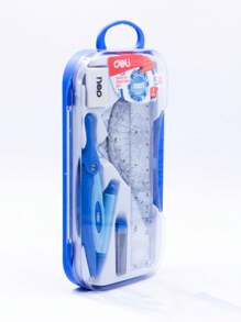 Juego de Estuche Geométrico Escolar, 8 pcs - Azul - Ver 5