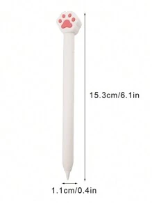 1pc Cute White Cat Paw Shaped Silicone Case Compatible With Apple Pencil 2, Thin & Skin-Friendly Protective Cover