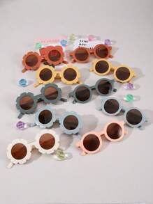 10pcs Set Simple Fashion Glasses For Boys And Girls, Suitable For Parties, Outdoor Travel - Multicolor - View 3