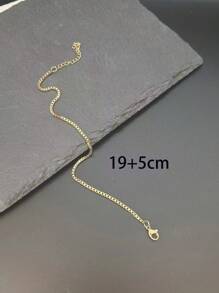 2pcs/Set Stainless Steel 18k Gold Plated Open Cuff Bracelet And Chain Bracelet For Men, Fashionable Design And Simple Style, Suitable For Holidays, Birthdays And Graduation Gifts