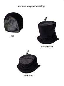 1pc Teens Fleece Neck Warmer, Fashionable Fall Winter Thermal Neck Gaiter, Unisex For Boys & Girls 10+