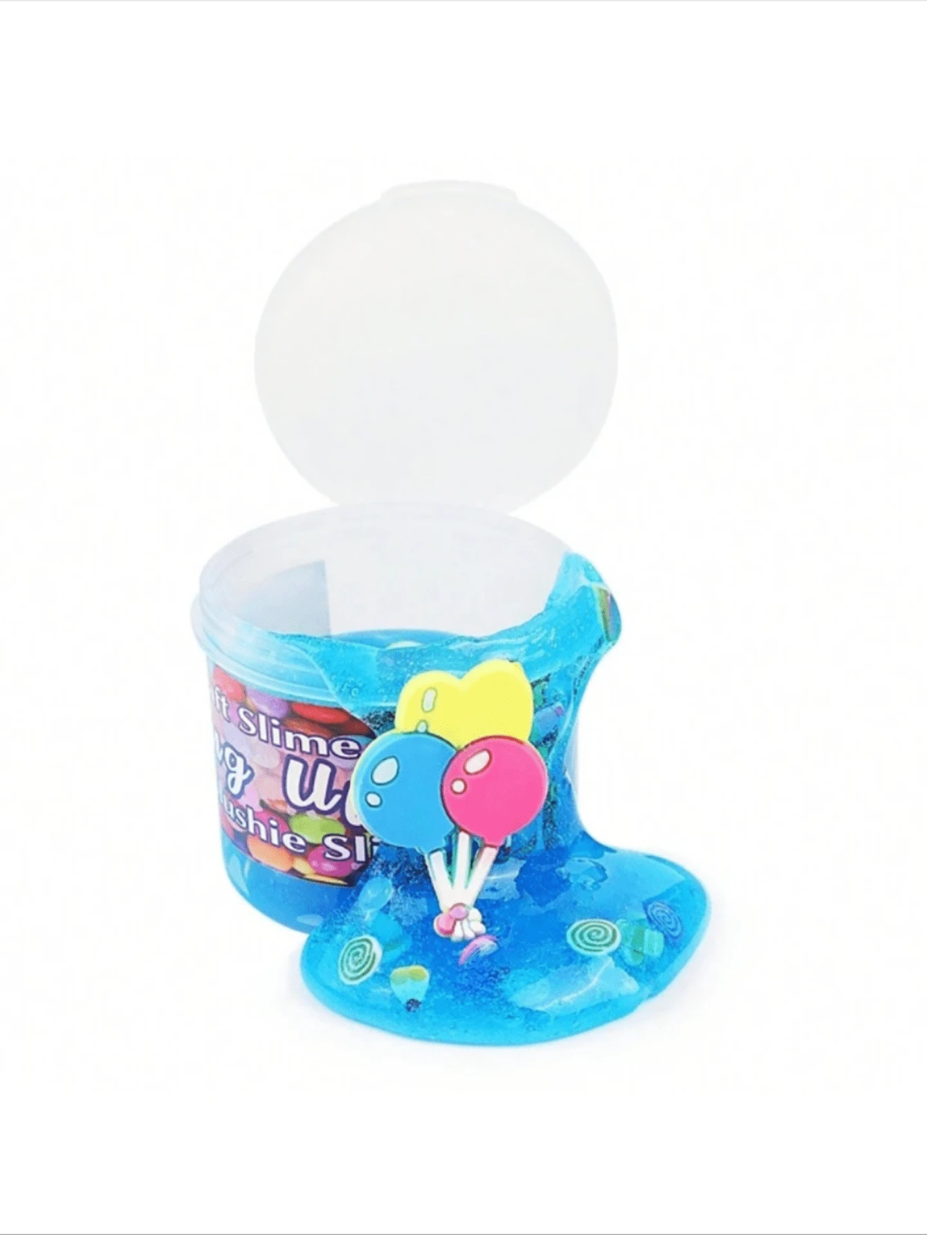 1pc Mini Lime Foamy Crystal Slime, Stress Relief Squeeze Toy, Fun Decompression Toy, Festival Gift [Random Packaging] - Multicolor - View 1