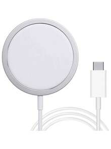 Cargador Inalambrico MAGSAFE Magnetico para iPhone (Generico) - Blanco - Ver 2