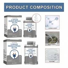 1瓶絕緣粘合劑液體膠,防水,防漏,耐高溫,堅韌耐用,透明,無臭味 - 灰色 - 查看 2