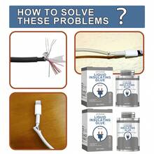 1瓶絕緣粘合劑液體膠,防水,防漏,耐高溫,堅韌耐用,透明,無臭味 - 灰色 - 查看 7