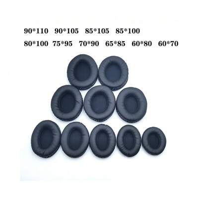 Oval Headphone Replacement Ear Pads, Asymmetric Ear Cups, Multiple Sizes, Noise Reduction, Prolong Earphone's Life, Protective Cover, Earphone Cushions