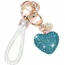 Party Crystal Car Keychain For Women With Sparkly Rhinestone Heart Shape Keychains Accessories, Pretty Keychain For Girls, Birthday Christmas Easter Valentine's Day Mother's Day Gifts Car Accessories Bag Charm Backpack For School Cute Goth Y2k Halloween Accessories Teachers Day Gift Ideas Bag Accessories Lanyards With Id Holder Car Accessories Bag Charms Car Accessories Friend Sister - Multicolor - View 17