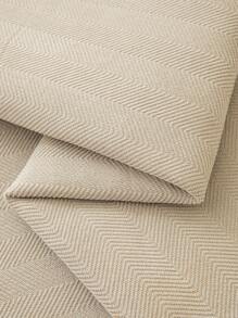1pc Herringbone Pattern Snow-White Stretch Sofa Cover, Simple And Modern Style, For Living Room Or Bedroom, All Seasons, Sofa Decoration And Protection Pad - Beige - View 8