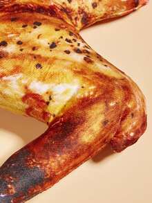 1pc Simulation Chicken Wing Shaped Pet Plush Toy For Interactive Play - Multicolor - View 3