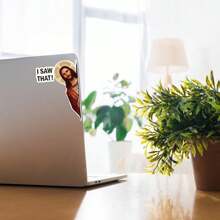 Jesus Ich Sah Diesen Aufkleber Pet Jesus Aufkleber Auto Aufkleber Lustig Für Auto, Fahrzeug, Lkw, Fenster, Laptop, Wasserflasche, Stoßstange, Skateboard, Computer, Rucksackbedarf