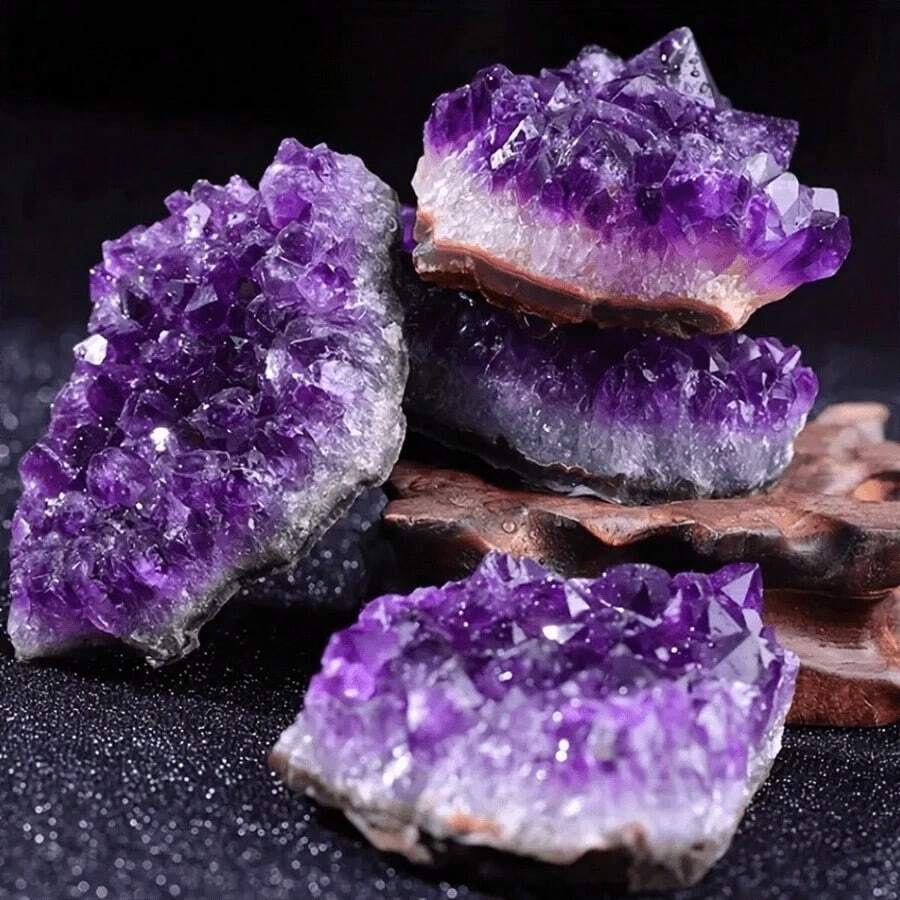 1 件天然烏拉圭深晶簇 Druzy 收藏盒:6 - 8 盎司盒裝,7 - 10 件天然晶、晶晶洞、晶 Druze - 1pc random - 查看 1