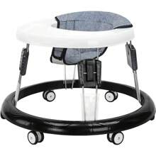 UBRAVOO Adjustable Baby Walker, Walkers For Baby With Universal Wheels, Height Adjustable, Folding & Compact Walker For Girls Boys 6-18 Months