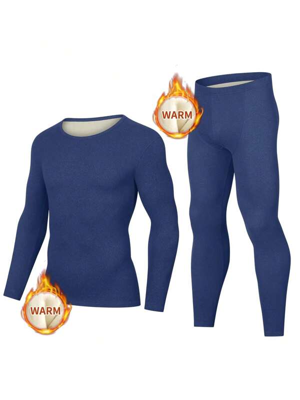 Men's Thermal Underwear Set, Autumn/Winter Warm Clothes, Winter Wear, Windproof Thermal Underwear, Casual And Versatile, Autumn Clothes, Long Johns