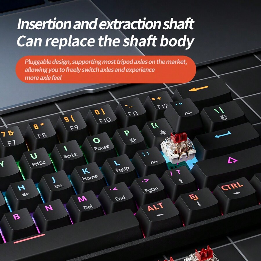 MUCAI MK61 USB C Connection Game Esports 61 Key Mechanical Keyboard ...