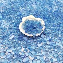 100g Blue Glass Sand Glass Beads Micro-Landscape Fish Tank Bottom Sand Aquarium Landscaping - Blue - View 1
