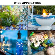 100g Blue Glass Sand Glass Beads Micro-Landscape Fish Tank Bottom Sand Aquarium Landscaping - Blue - View 4