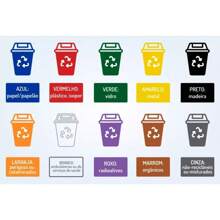 Saco de lixo 60 Litros Colorido 100 unidades Escolha a cor sacos para coleta seletiva - Verde - Visão 3