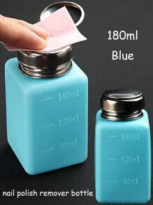 180 毫升藍色不銹鋼洗甲水泵空分配器瓶用於酒精、指甲油和卸妝水金屬頂蓋 - 彩色 - 查看 1