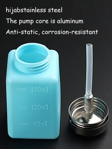 180 毫升藍色不銹鋼洗甲水泵空分配器瓶用於酒精、指甲油和卸妝水金屬頂蓋 - 彩色 - 查看 3