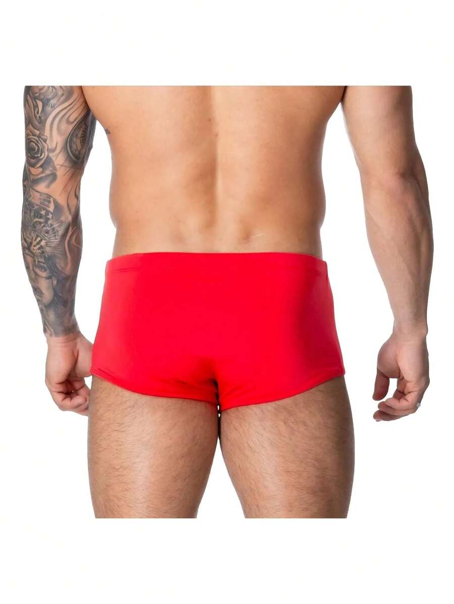 Men Swim Shorts - Red - View 1