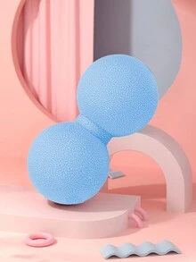 1pc 13*6cm Blue Lacrosse Ball For Massage & Fascia Release - Blue - View 1