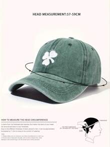Șapcă de baseball Boston Clover brodată pentru femei, 1 buc., cu model frontal și trifoi, cu partea laterală a trifoiului, pălărie casual reglabilă cu protecție solară pentru exterior, potrivită pentru primăvară, călătorii de toamnă, vacanță la plajă, pălărie de soare pentru bărbați, stil Y2K, Ziua Sfântului Patrick - Multicolor - Vizualizare 4