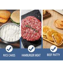 Stainless Steel Burger Press Patty Maker For Diy Hamburger - Silver - View 2