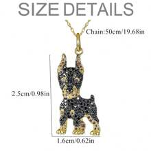 Exquisite And Handsome Doberman Pinscher Pendant Necklace Fashion Pet Dog Women's Jewelry Decoration Accessories Commemorative Jewelry Gifts For Dog Lovers - 金色 - 查看 4