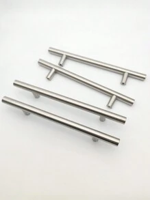 Stainless Steel Long Pull Handle (Hole Distance 128mm) For Cupboard Wardrobe Drawer Door - Silver - View 2