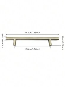 Stainless Steel Long Pull Handle (Hole Distance 128mm) For Cupboard Wardrobe Drawer Door - Silver - View 3