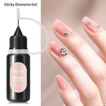 XEIJAYI 1pc Super Strong Adhesive Nail Gel, Removable UV Gel, Suitable For Gems, Jewelry, Diamonds, Pearls, Nail Art Decoration - 無色 - 查看 3