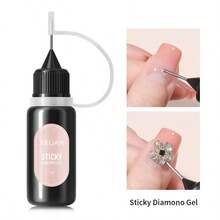 XEIJAYI 1pc Super Strong Adhesive Nail Gel, Removable UV Gel, Suitable For Gems, Jewelry, Diamonds, Pearls, Nail Art Decoration - 無色 - 查看 4