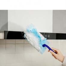 11 件裝靜電除塵雞毛撣子,居家清潔用一次性掃塵刷 - 藍白色 - 查看 3