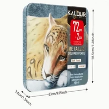 50/72 Piezas De Lápices De Colores Metálicos, Con Núcleo Blando Y Colores Vibrantes, Ideal Para Dibujar, Mezclar, Esbozar, Sombrear Y Colorear Para Principiantes Y Adultos - Multicolor - Ver 4