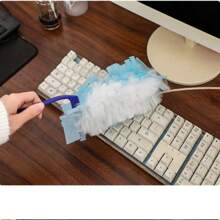 11 件裝靜電除塵雞毛撣子,居家清潔用一次性掃塵刷 - 藍白色 - 查看 1