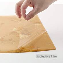 4pcs Flower Printed Silicone Waterproof Anti-Slip Durable Wedge-Shaped Table Mats, 18*12 Inches - Gold - View 3