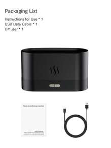 kinscoter 1 Miếng Điện usb Cord 180ML Ngọn lửa Máy giữ ẩm Tinh dầu Dầu thơm Máy khuếch tán hương thơm , Thực tế Ngọn lửa Ngọn lửa Đèn ngủ Không khí Máy giữ ẩm Siêu âm Bình xịt , Thích hợp Đối với Gia đình Phòng ngủ Phòng khách Qủa tặng - màu đen (màu ngọn lửa) - Xem 9