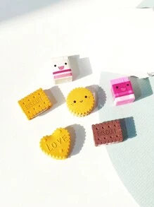6pcs Biscuit & Milk Shaped Eraser - Multicolor - View 5