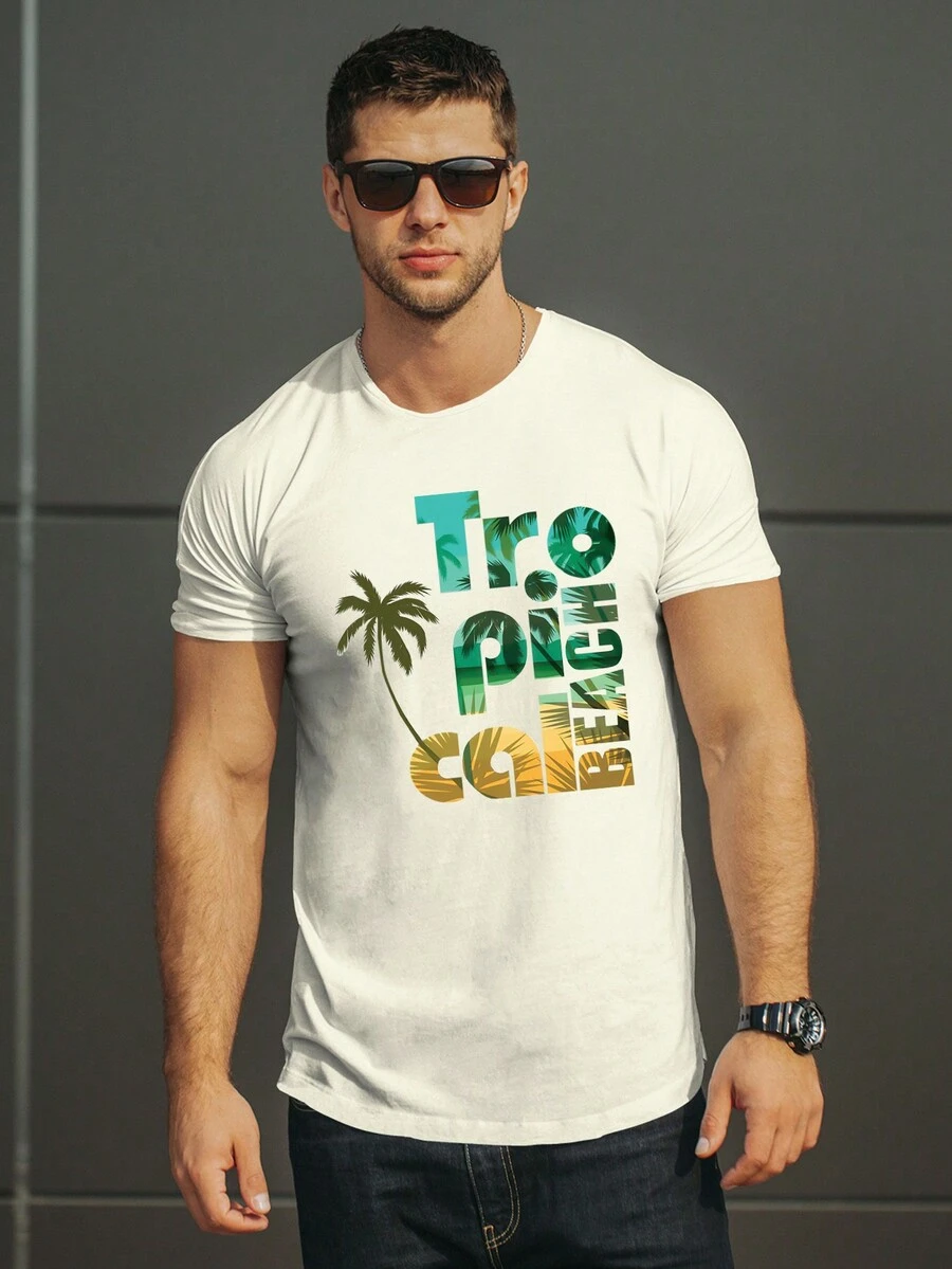 Men T-Shirts - Màu be - Xem 1