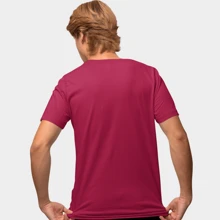 Men T-Shirts - 紫紅色 - 查看 2